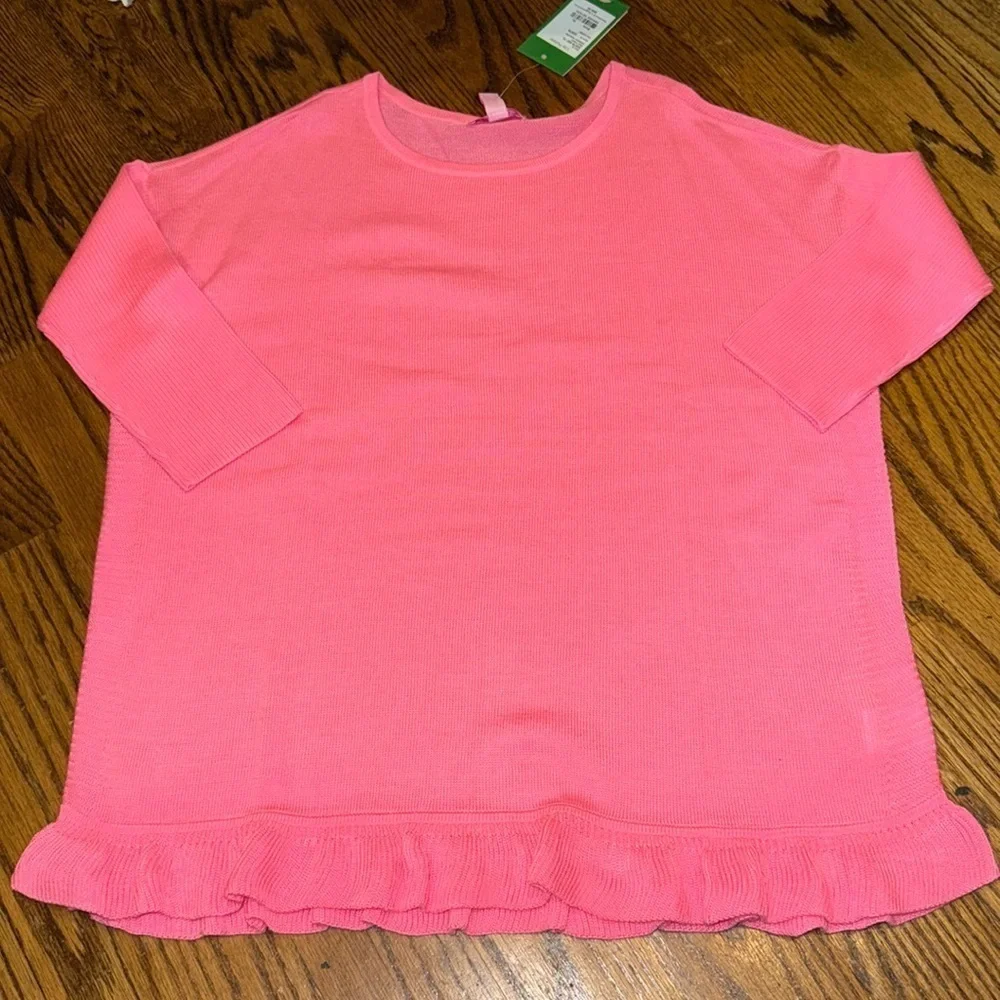 Lilly Pulitzer Girls Tierneigh sweater in pink sunset size XL (12-14) NWT